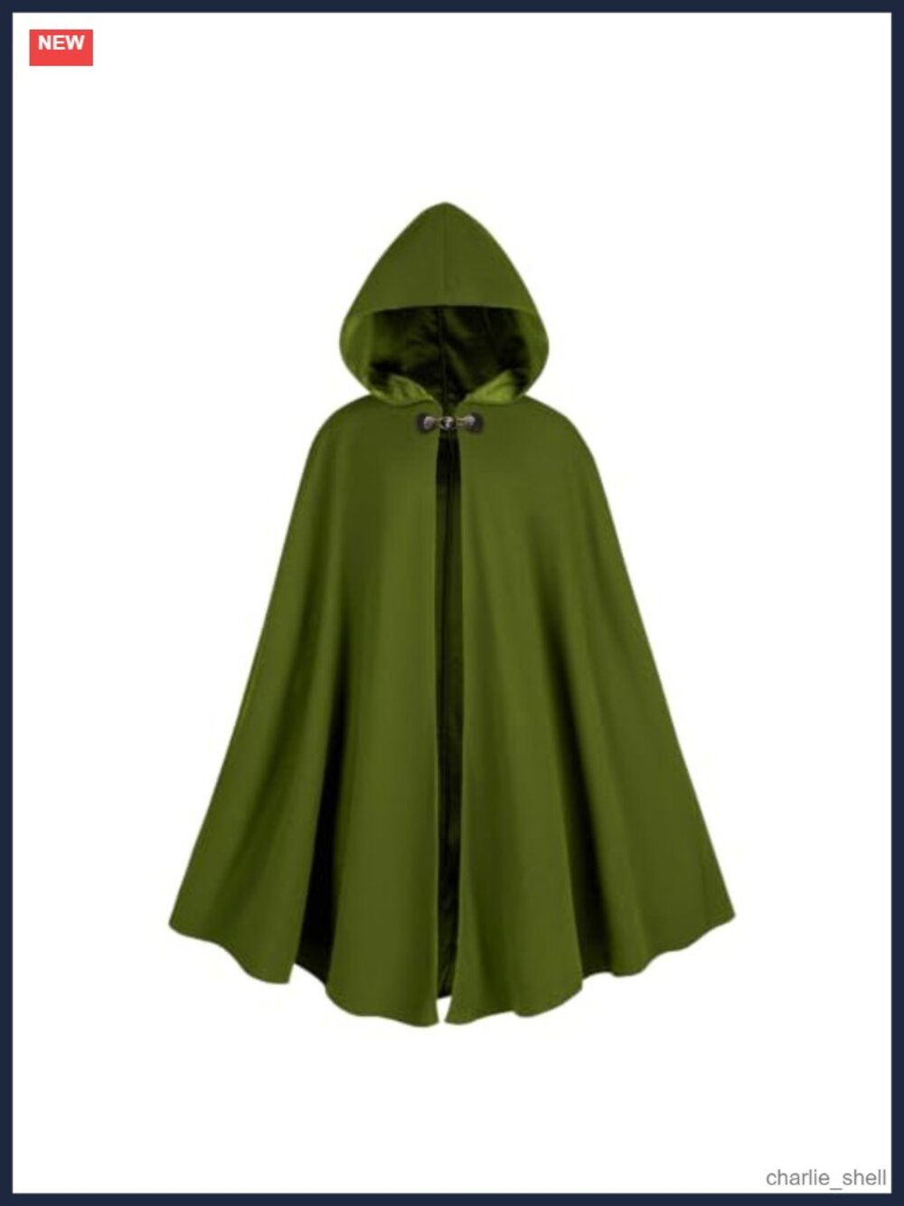 Medieval Hooded Cloak Velvet Renaissance Costume Adult Unisex
